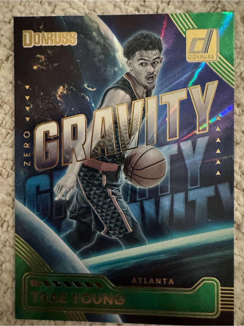 Panini Donruss Trae Young Card - Blue/White/Gold